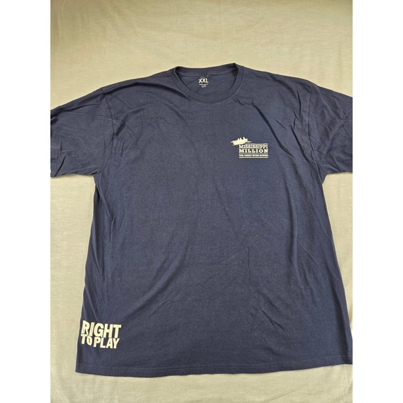 Right to Play Other - Right to Play Mississippi Million Great River Rowed Navy Graphic T-Shirt XXL